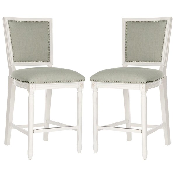 Safavieh Buchanan Rect Counter Stool with Nickel NC, 2PK - FOX6271A-SET2