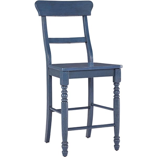 Progressive Furniture Savannah Counter Chair, Navy, 2PK - D845-62F