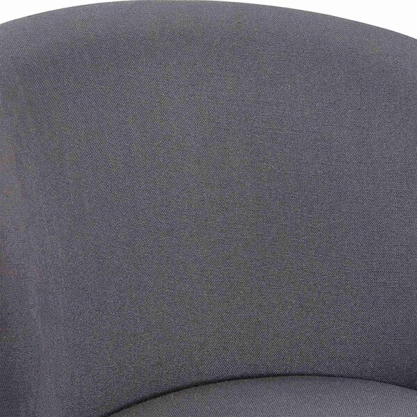 Armen Living Brandy 26" Counter Height Swivel Gray Fabric and Espresso Wood Bar Stool - LCBDBAESGR26