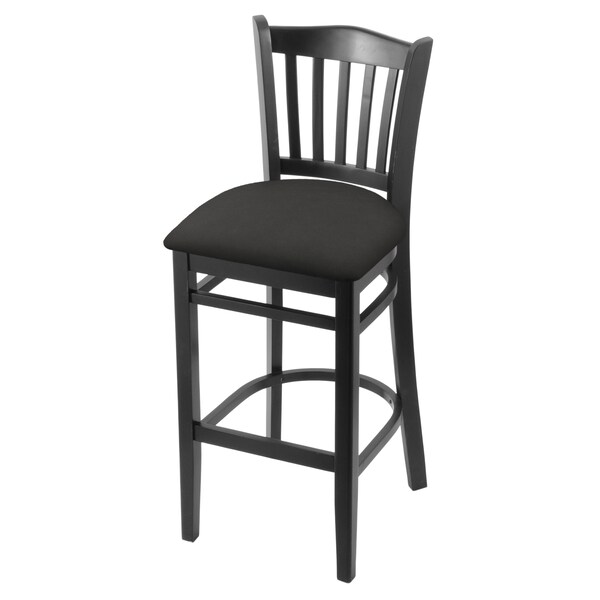 Holland Bar Stool Co 25" Counter Stool, Black Finish, Canter Iron Seat - 312025BLK008