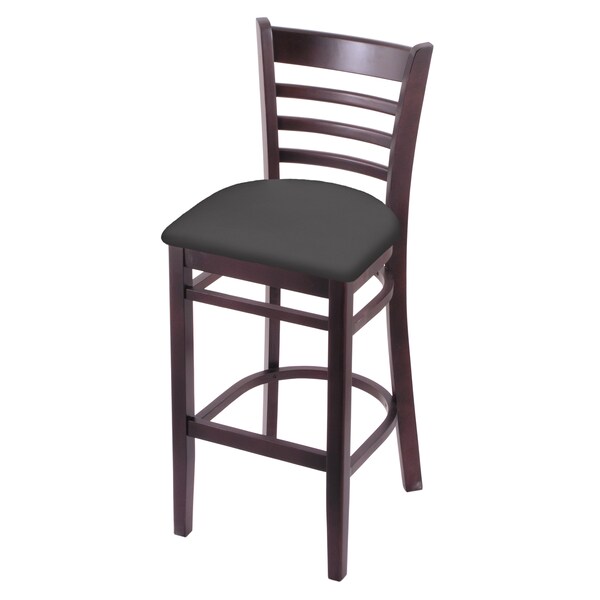 Holland Bar Stool Co 25" Counter Stool, Dark Cherry Finish, Canter Storm Seat - 314025DC004