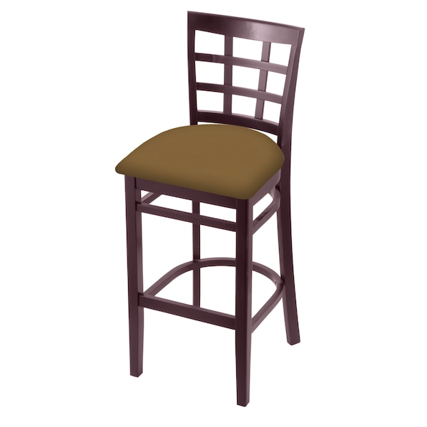 Holland Bar Stool Co 25" Counter Stool, Dark Cherry Finish, Canter Saddle Seat - 313025DC012
