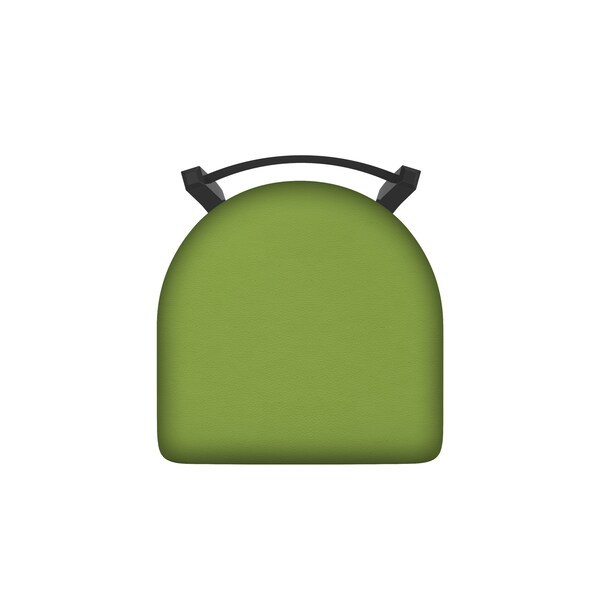 Holland Bar Stool Co 25" Low Back Swivel Counter Stool, Pewter Finish, Canter Kiwi Green Seat - 82125PW009