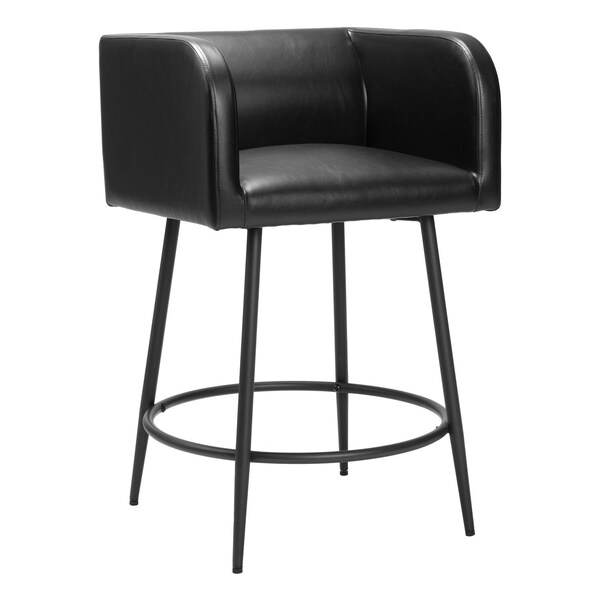 Zuo Modern Horbat Counter Stool Set Of 2 Black - 110062