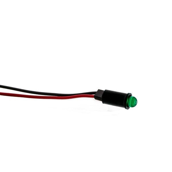 Indicadores de montaje en panel Dialight Led verde montaje en panel con plomo de 6 pulgadas, sin PVC - 559-5201-023F
