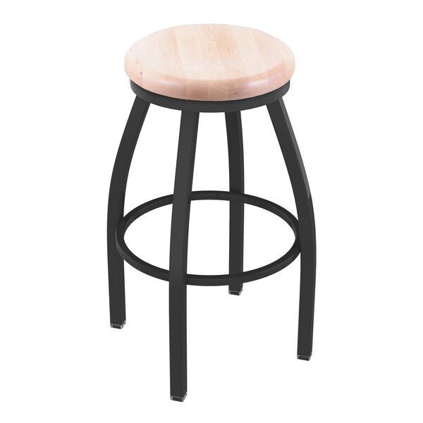 Holland Bar Stool Co 25" Swivel Counter Stool, Pewter Finish, Nat Maple Seat - 80225PWNATMPL