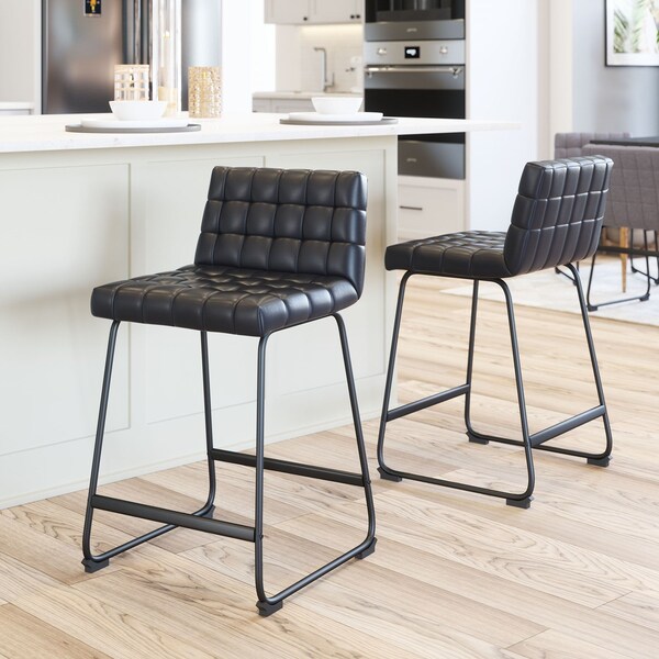 Zuo Modern Pago Counter Stool Set Of 2 Black - 110068