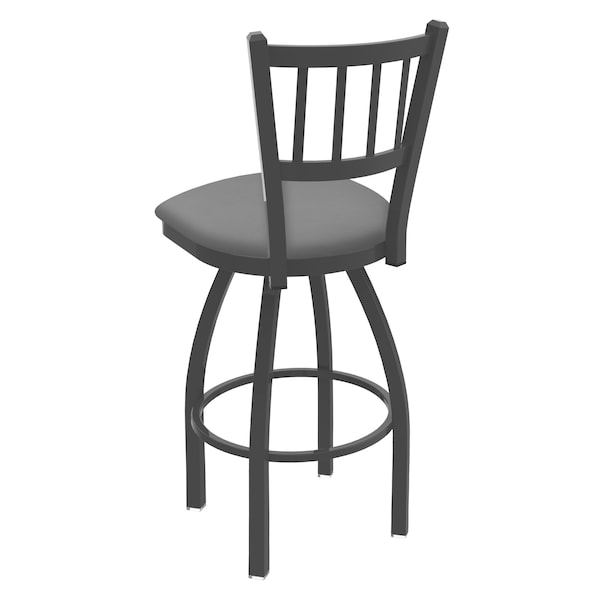 Holland Bar Stool Co 25" Swivel Counter Stool, Pewter Finish, Canter Grey Seat - 81025PW007