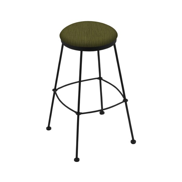 Holland Bar Stool Co 25" Stationary Counter Stool, Black Wrinkle, Graph Parrot Seat - 303025BW015