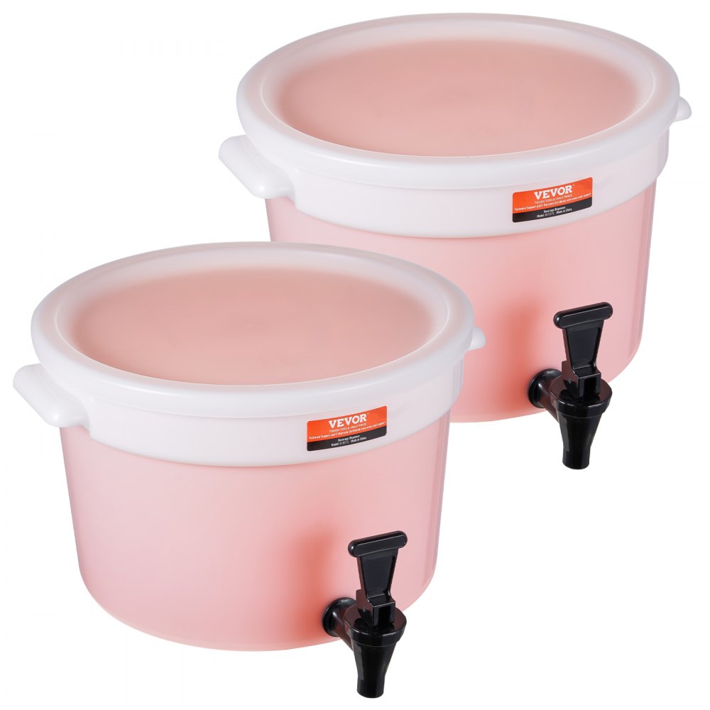 VEVOR Beverage Dispenser, 3 Gallon Drink Dispensers for Parties, Plastic Juice Dispenser with Spigot and Lid, Iced Tea Lemonade Juice Water Dispenser, for Restaurants, Hotels, Parties, 2 Pack - YLFPQSLFPQWDNCEZXV0