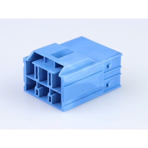 Molex Cp-6.5 Plug Housing, 6.50Mm Pitch, Dual Row, 6 Circuits, Blue, Glow-Wire Capable - 2034382601