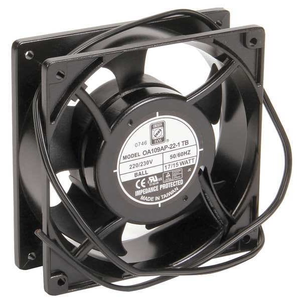 Wiegmann Standard Square Axial Fan, Square, 230V AC, Plastic/Steel, 4 11/16 in W. - WA4AXFN2