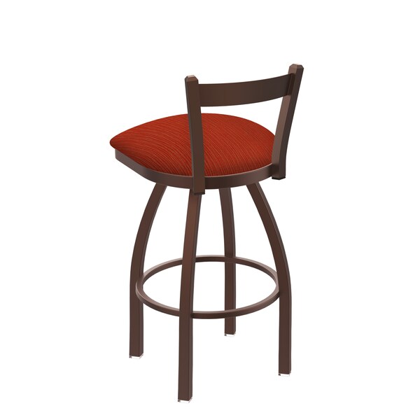 Holland Bar Stool Co 25" Low Back Swivel Counter Stool, Bronze Finish, Graph Poppy Seat - 82125BZ021