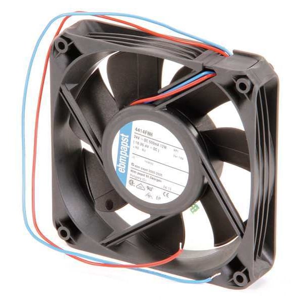 Ebm-Papst Axial Fan, Square, 24V DC, Fiberglass Reinforced Plastic, 4 11/16 in W. - 4414FNH