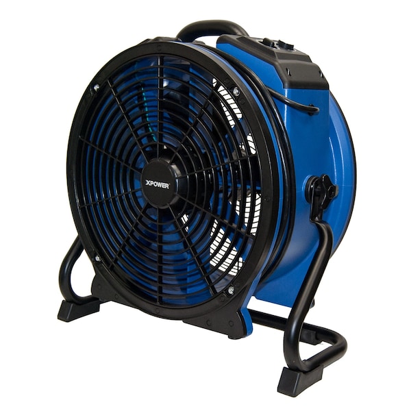 Xpower Industrial High Temperature Axial Air Mover W/ Power Outlets and 3 hr Timer, 1/3 HP, 3600 CFM, 2.8 Amps, Variable Speed - X-48ATR
