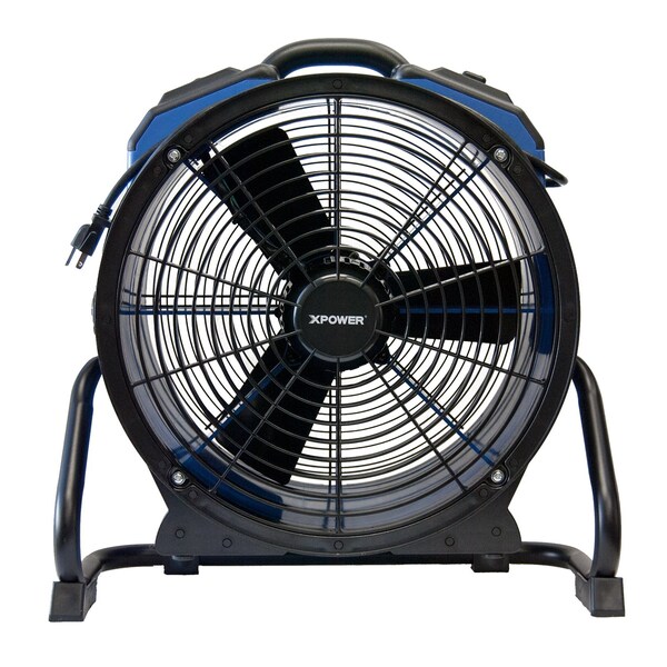 Xpower Industrial High Temperature Axial Air Mover W/ Power Outlets and 3 hr Timer, 1/3 HP, 3600 CFM, 2.8 Amps, Variable Speed - X-48ATR