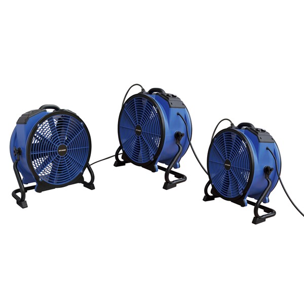 Xpower Industrial High Temperature Axial Air Mover W/ Power Outlets and 3 hr Timer, 1/3 HP, 3600 CFM, 2.8 Amps, Variable Speed - X-48ATR