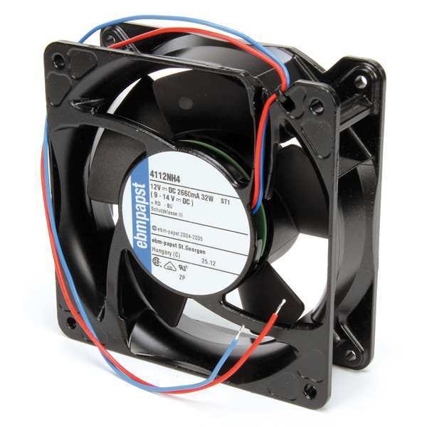 Ebm-Papst Axial Fan, Square, 12V DC, Aluminum, 4 11/16 in W. - 4112NH4