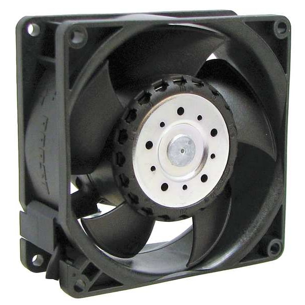 Ebm-Papst Axial Fan, Square, 115/230V AC, 1 Phase, Fiberglass Reinforced Plastic, 3 5/8 in W. - AC3200JHU
