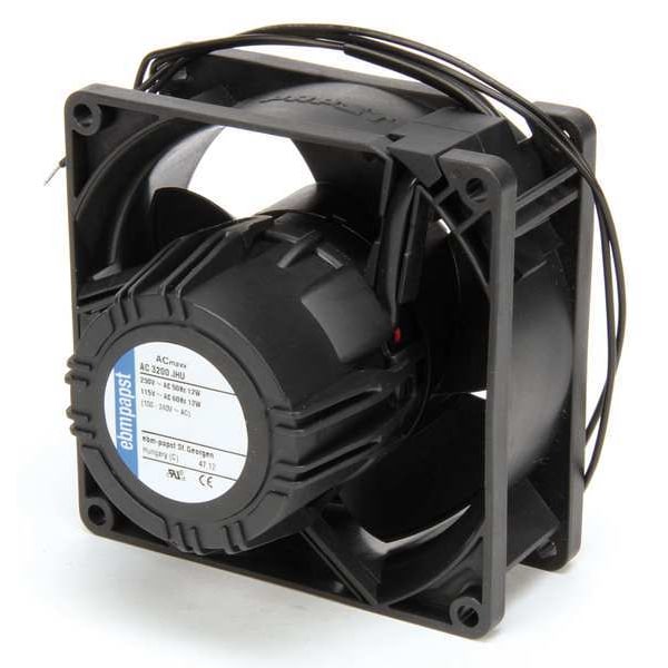 Ebm-Papst Axial Fan, Square, 115/230V AC, 1 Phase, Fiberglass Reinforced Plastic, 3 5/8 in W. - AC3200JHU
