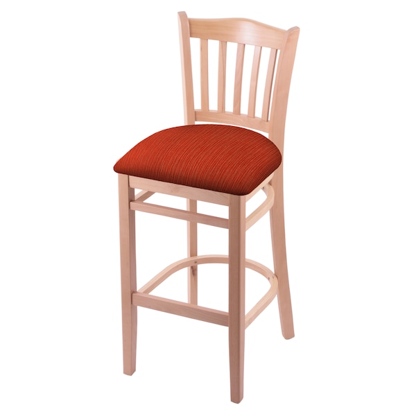 Holland Bar Stool Co 25" Counter Stool, Natural Finish, Graph Poppy Seat - 312025NAT021