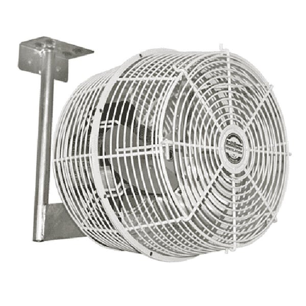 J & D Manufacturing 115V 1PH S-Variable 12 in. Green Breeze HAF Fan with Bracket & 10 ft. Cord White - VBG12