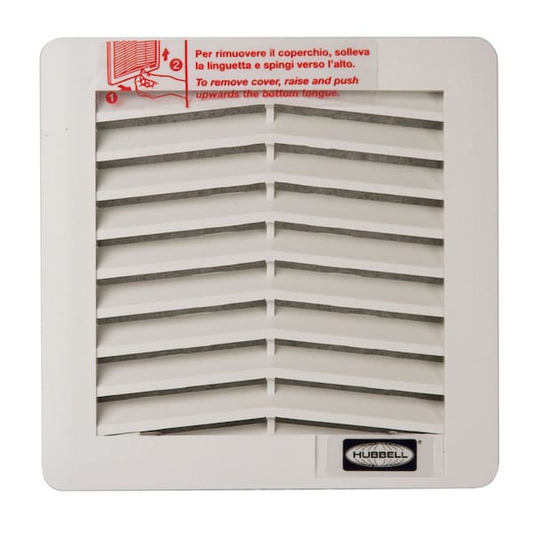 Wiegmann N12 Filter Fan, l115V, 9 Cfm, 4.2x4.2, Lt Gr - FF449CFM115VG