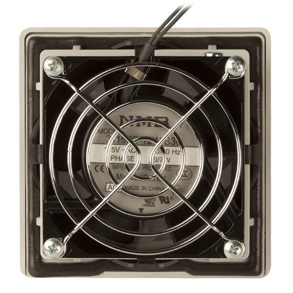 Wiegmann N12 Filter Fan, l115V, 9 Cfm, 4.2x4.2, Lt Gr - FF449CFM115VG