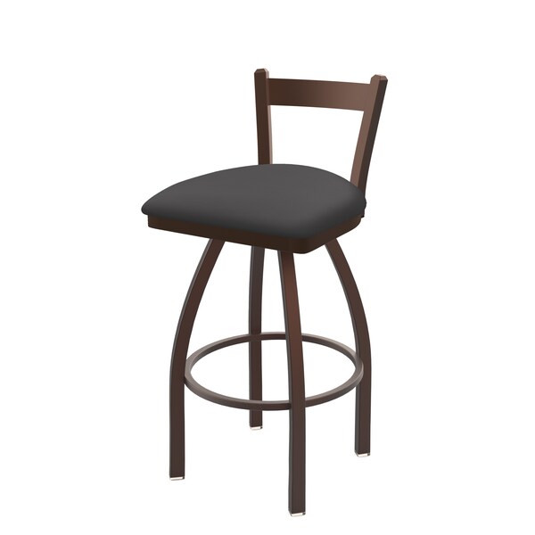 Holland Bar Stool Co 25" Low Back Swivel Counter Stool, Bronze Finish, Canter Storm Seat - 82125BZ004
