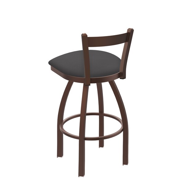 Holland Bar Stool Co 25" Low Back Swivel Counter Stool, Bronze Finish, Canter Storm Seat - 82125BZ004