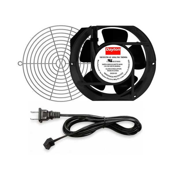 Dayton Oblong Axial Fan Kit, 120V AC, Cast Aluminum, 6 3/4 in W. - 786EW8