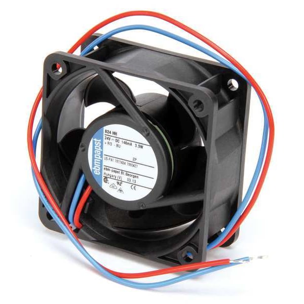 Ebm-Papst Axial Fan, Square, 24V DC, Fiberglass Reinforced Plastic, 2 5/16 in W. - 624HH