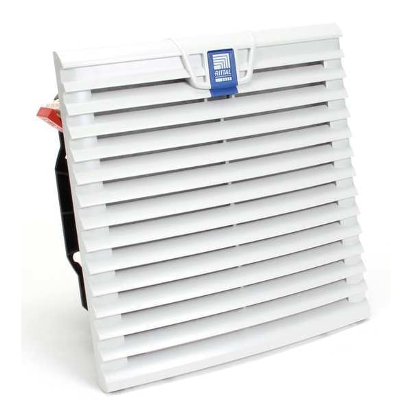 Rittal Wet-Location Square Axial Fan, Square, 230V AC, 1 Phase, PBT Plastic, 10 1/8 in W. - 3240100