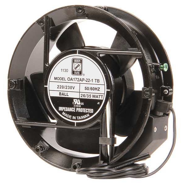 Wiegmann Axial Fan, Round, 230V AC, Plastic/Steel, 6 3/4 in W. - WA6AXFN2