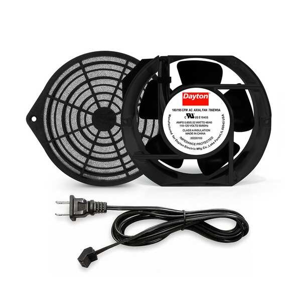 Dayton Oblong Axial Fan Kit, 120V AC, Cast Aluminum, 6 3/4 in W. - 786EW9