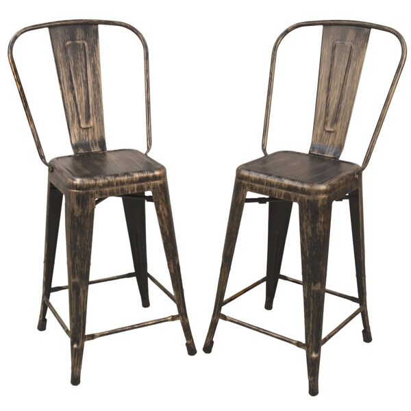 Carolina Cottage 24 in. Adeline Counter Stool, Antique Copper - TH-1001-24F ACOP