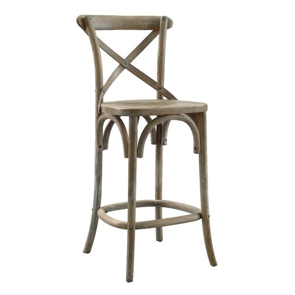 Modway Furniture 39.5 x 17.5 x 19 in. Gear Counter Stool, Gray - EEI-5562-GRY