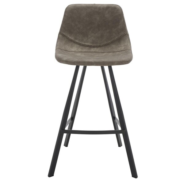 Safavieh 21.3 x 19 x 35.5 in. Ryanne Counter Stool Grey & Black - BST3017A