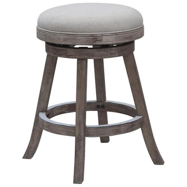 Made-To-Order 24 in. Sheldon Counter Stool, Driftwood Gray Wire-brush and Oatmeal - MA707514