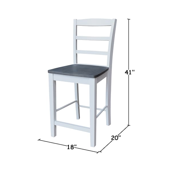 Whitewood Industries Solid Wood Madrid Counter Height Dining Stool - 24 Seat Height - S05-402
