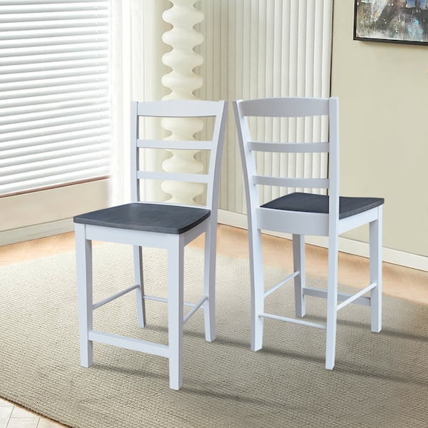 Whitewood Industries Solid Wood Madrid Counter Height Dining Stool - 24 Seat Height - S05-402
