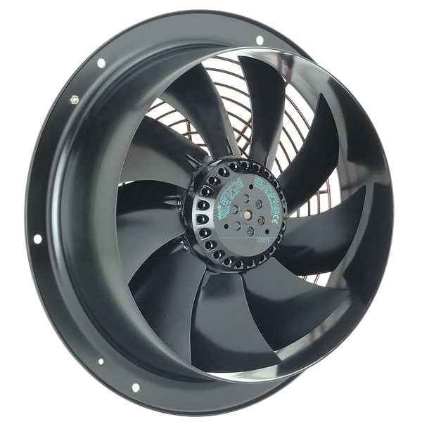 Ebm-Papst Axial Fan, Round, 115V AC, 1 Phase, Galvanized Steel - W2E250-CM08-70