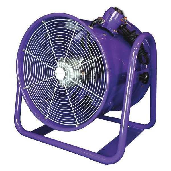 Atlantic Blowers Tube Axial Fan, 3.5 HP, 11654 cfm, Tube, 220V, 1 Phase, 28" W. - ABAF-28-220S