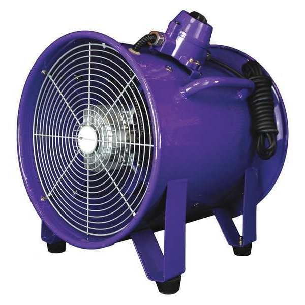 Atlantic Blowers Tube Axial Fan, 1.5 HP, 4238 cfm, Tube, 110-120V/220-240V, 1 Phase, 16" W. - ABAF-16-110