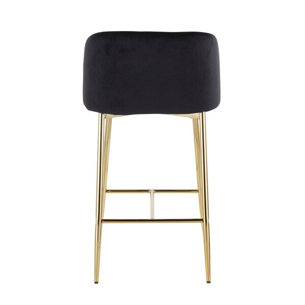 Lumisource Fran Counter Stool - Set of 2 PR - B26-FRAN AUVBK2