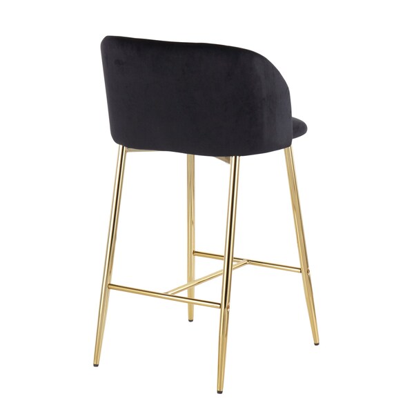 Lumisource Fran Counter Stool - Set of 2 PR - B26-FRAN AUVBK2