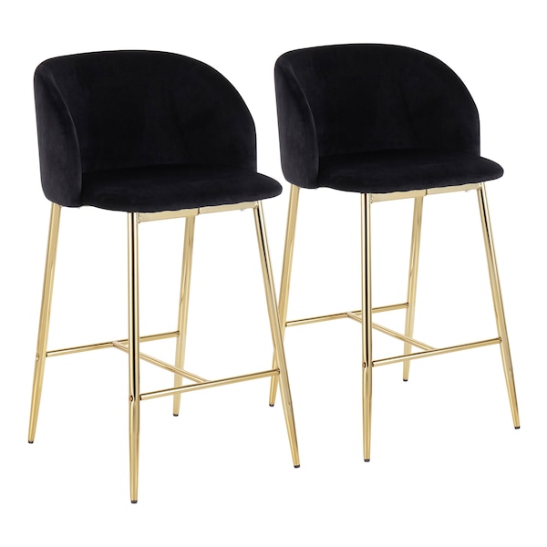 Lumisource Fran Counter Stool - Set of 2 PR - B26-FRAN AUVBK2