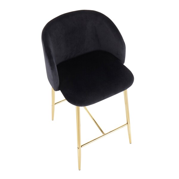 Lumisource Fran Counter Stool - Set of 2 PR - B26-FRAN AUVBK2