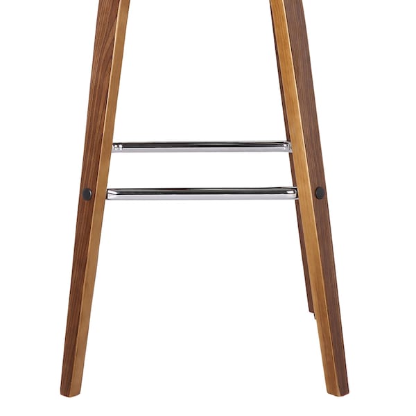 Armen Living Vienna 26" Swivel Counter Stool in Walnut Wood Finish with Gray Faux Leather - LCVIBAGRWA26