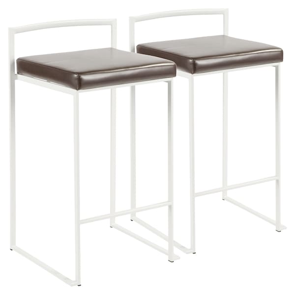 Lumisource Fuji Stacker Counter Stool - Set of 2 PR - B26-FUJI W+BN2